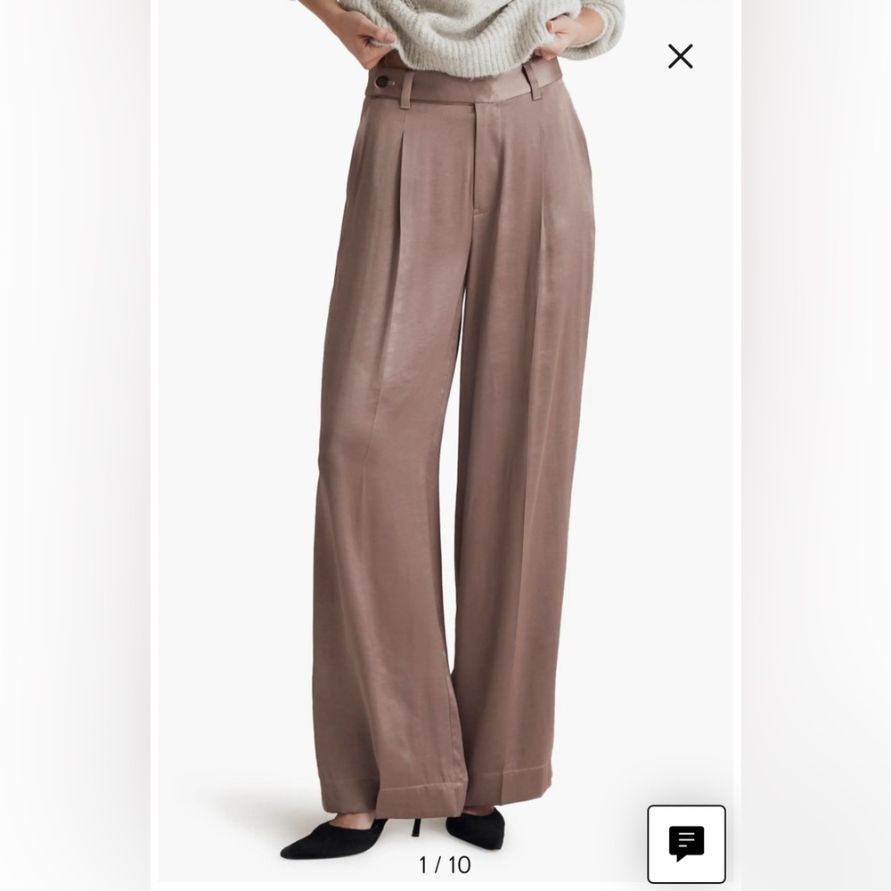 Madewell Harlow Wide-Leg Satin Pants